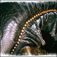 Fauteuil 120 - Buffalo Black Croco - Luxe extrême - Pacific Compagnie.