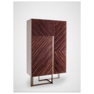 Buffets 150 - Blade High - Buffet de luxe en laiton bronzé avec chrome - Pacific Compagnie.