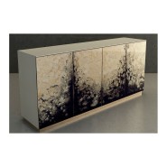 Meubles bar 150 - Atlanta - Elegant bronzed brass bar, 115cm high, perfect for upscale interiors - Pacific Compagnie.