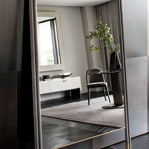 Miroirs 150 - Boheme - Ornate bronzed brass mirror with luxurious details - Pacific Compagnie.