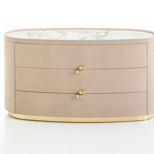 Commodes 150 - Boheme | Commode Boheme en laiton bronzé avec finition or - Pacific Compagnie.