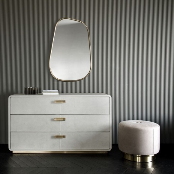 Commodes 150 - Club - Elegant brushed brass luxury commode - Pacific Compagnie.