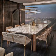 Chaises 150 - Demetra - Designer outdoor chair with unique bronze and gold combination - Pacific Compagnie.