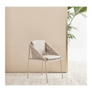 Chaises 150 - Demetra - Outdoor bronze chair with luxurious gold accents - Pacific Compagnie.