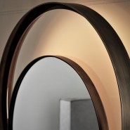 Miroirs 150 - Double Ring - Miroir de luxe avec double cercle en métal - Pacific Compagnie.