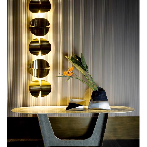 Éclairage 150 - Duo - Éclairage intérieur de luxe en laiton brossé, diamètre 28 ou 40 cm - Pacific Compagnie.