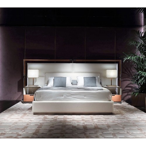 Lits 150 - Grace Big - Sophisticated bed design with bronzed brass and sleek lines - Pacific Compagnie.