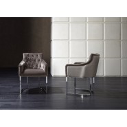 Chaises 150 - Itaca - Chaise de luxe en chrome avec finition sur demande, modèle Itaca - Pacific Compagnie.