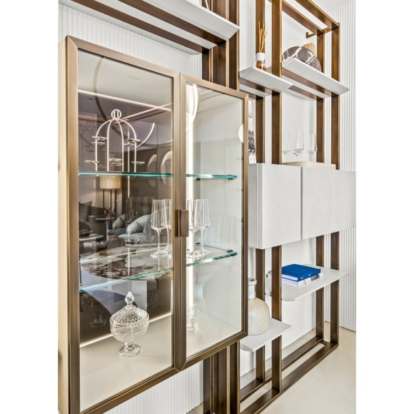 Bibliothèques 150 - Frame Box - Bibliothèques 150- Frame Box in black chrome finish - Pacific Compagnie.