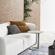 Tables basses 150 - Genesi - Table basse de luxe en métal flammé laiton verni or - Pacific Compagnie.