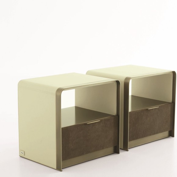 Tables d’appoint 150 - Grace - Luxurious leather side table design - Pacific Compagnie.