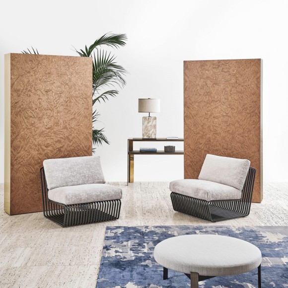 Fauteuils 150 - Infinity - Fauteuil de luxe moderne en chrome noir avec dimensions compactes - Pacific Compagnie.