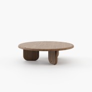 Table basse 174 - Williams - Round wood coffee table with 35cm height and diameter of 120cm - Pacific Compagnie.