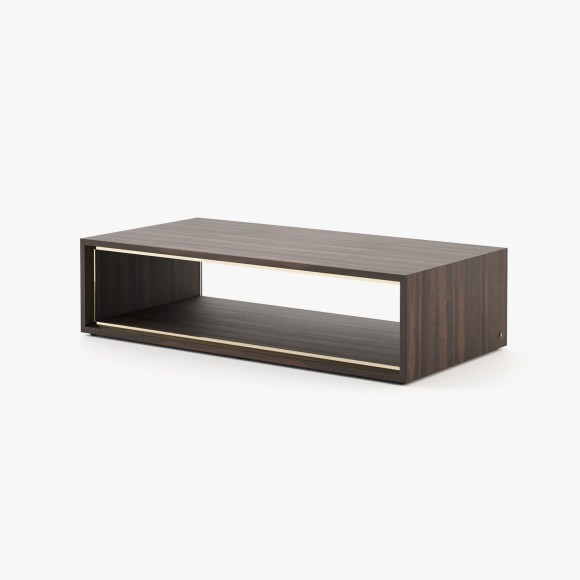 Table basse 174 - Nilo - Stylish coffee table with mixed wood and marble materials, perfect for lounges - Pacific Compagnie.