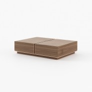 Table basse 174 - Sila - Elegant wood and metal coffee table for modern homes - Pacific Compagnie.