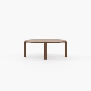 Table basse 174 - Tasos - Luxury oval coffee table with wood and ceramic materials - Pacific Compagnie.