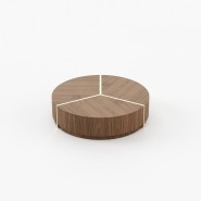 Table basse 174 - Riga | Meuble bas en bois et métal pour salon, modèle 174-Riga - Pacific Compagnie.