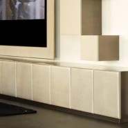 Meubles TV 150 - Sidney - Meuble TV en cuir de luxe, modèle Sidney, design élégant - Pacific Compagnie.