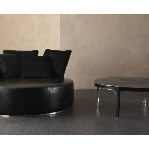 Tables basses 150 - Royal - Table basse Royal petite, mais élégante, en chrome ou laiton bronzé - Pacific Compagnie.