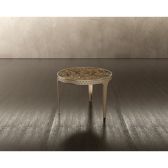 Tables basses 150 - Royal - High-end coffee table with chrome or bronzed brass base - Pacific Compagnie.