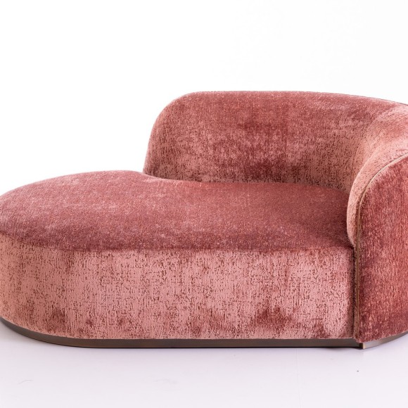 Chaises longues 150 - Pierre - Elegant bronzed brass lounge chair for indoor use - Pacific Compagnie.