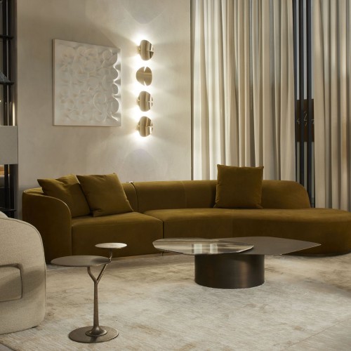 Canapés 150 - Pierre - Luxurious bronze canapé with 200X110XH71 dimensions - Pacific Compagnie.