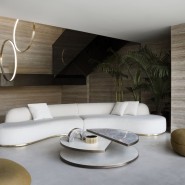 Canapés 150 - Pierre - Premium canapé with bronzed brass finish and sleek design - Pacific Compagnie.