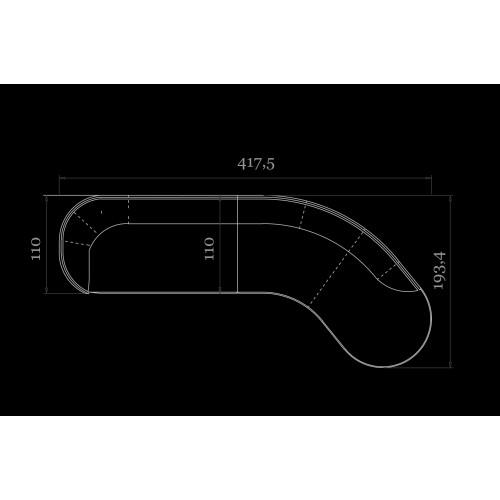 Canapés 150 - Pierre - Upscale canapé with elegant design and luxurious bronzed brass - Pacific Compagnie.