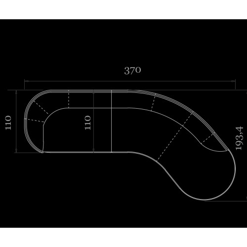 Canapés 150 - Pierre | Canapés 150- Pierre, canapé design en laiton bronzé pour espace de détente - Pacific Compagnie.