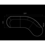 Canapés 150 - Pierre | Canapés 150- Pierre, canapé de luxe en laiton bronzé avec coussins en tissu de haute qualité - Pacific Co