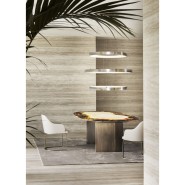 Tables 150 - Pedro | Table de repas de luxe avec pieds en laiton bronzé - Pacific Compagnie.