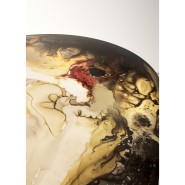 Tables 150 - Pedro - Sophisticated tables de repas de luxe with ebony and bronzed brass - Pacific Compagnie.