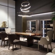 Tables 150 - Pedro | Table de repas de luxe en laiton bronzé avec design italien - Pacific Compagnie.