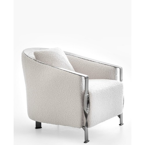 Fauteuils 150 - Paris - Elegant lounge chair in black chrome varnished - Pacific Compagnie.