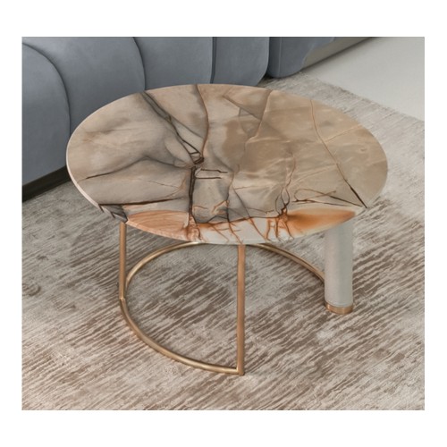 Tables basses 150 - Opale - Luxury coffee table with brushed brass finish - Pacific Compagnie.