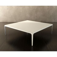 Tables basses 150 - Oliver | Table basse rectangulaire en cuir et chrome de haute qualité - Pacific Compagnie.