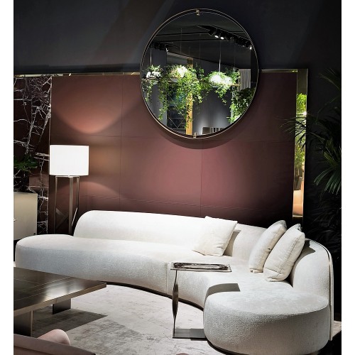 Miroirs 150 - Ofelia - Ornate gold mirror featuring a diam. 161 X 4 frame - Pacific Compagnie.