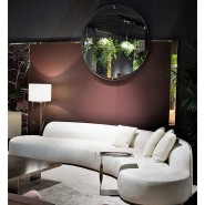 Miroirs 150 - Ofelia - Ornate gold mirror featuring a diam. 161 X 4 frame - Pacific Compagnie.