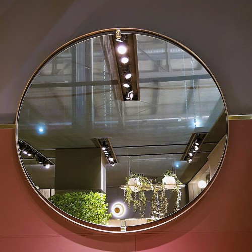 Miroirs 150 - Ofelia - Décoration murale avec miroir de luxe en laiton verni or - Pacific Compagnie.