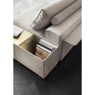 Canapés 150 - Nautilus - Canapés 150- Nautilus, luxurious sofa, brushed brass finish, 230X110XH85 - Pacific Compagnie.