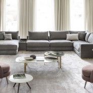 Canapés 150 - Nautilus - Luxury sofa, Canapés 150- Nautilus, brushed brass, 320 X 110 X H85 dimensions - Pacific Compagnie.