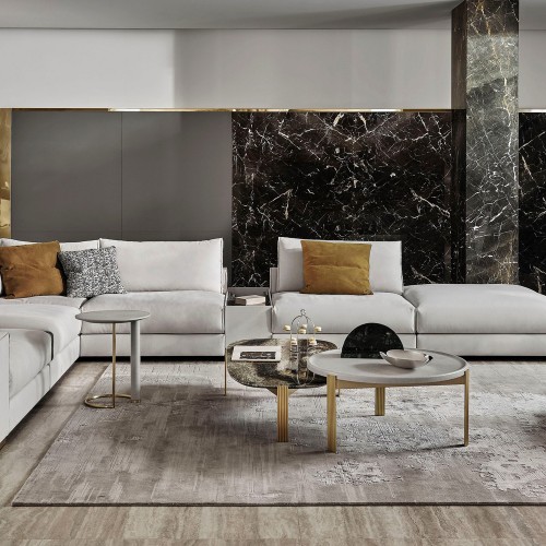 Canapés 150 - Nautilus - Canapés 150- Nautilus, luxurious design, brushed brass, 2 seats available - Pacific Compagnie.