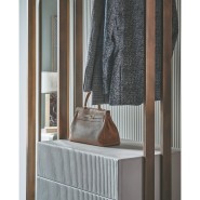 Armoires 150 - Matisse - Black chrome finished armoire with leather details - Pacific Compagnie.