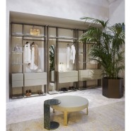 Armoires 150 - Matisse - Armoire de luxe en cuir avec finition bronze verni et matériaux de haute qualité - Pacific Compagnie.