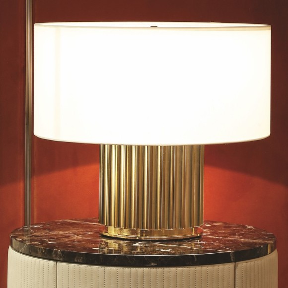 Éclairage 150 - Liberty Soft - Éclairage de luxe en laiton bronzé et tissu pour intérieur - Pacific Compagnie.