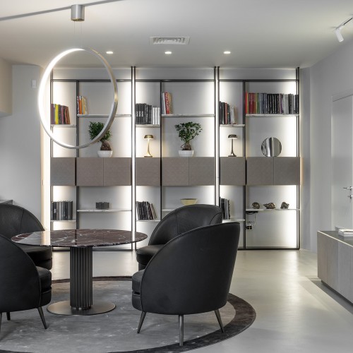 Tables 150 - Liberty Lounge Bistrot - Luxury dining table with bronzed brass finish - Pacific Compagnie.