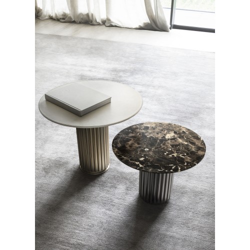 Tables basses 150 - Liberty - Luxury coffee table in bronzed brass and black chrome - Pacific Compagnie.