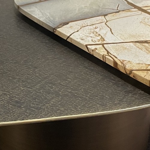 Tables basses 150 - Incanto - Pièce de décoration en bronze martelé - Pacific Compagnie.