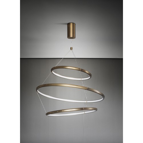 Éclairage 150 - Halo Ceiling - High-end ceiling lighting in brass and gold - Pacific Compagnie.