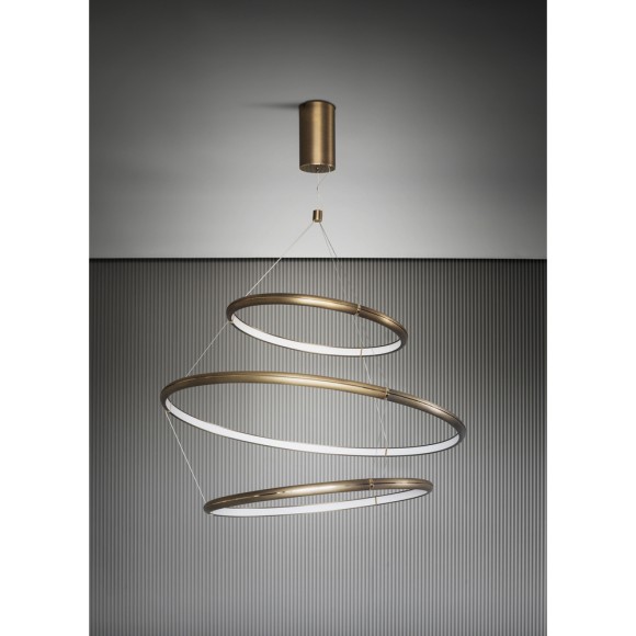 Éclairage 150 - Halo Ceiling - High-end ceiling lighting in brass and gold - Pacific Compagnie.